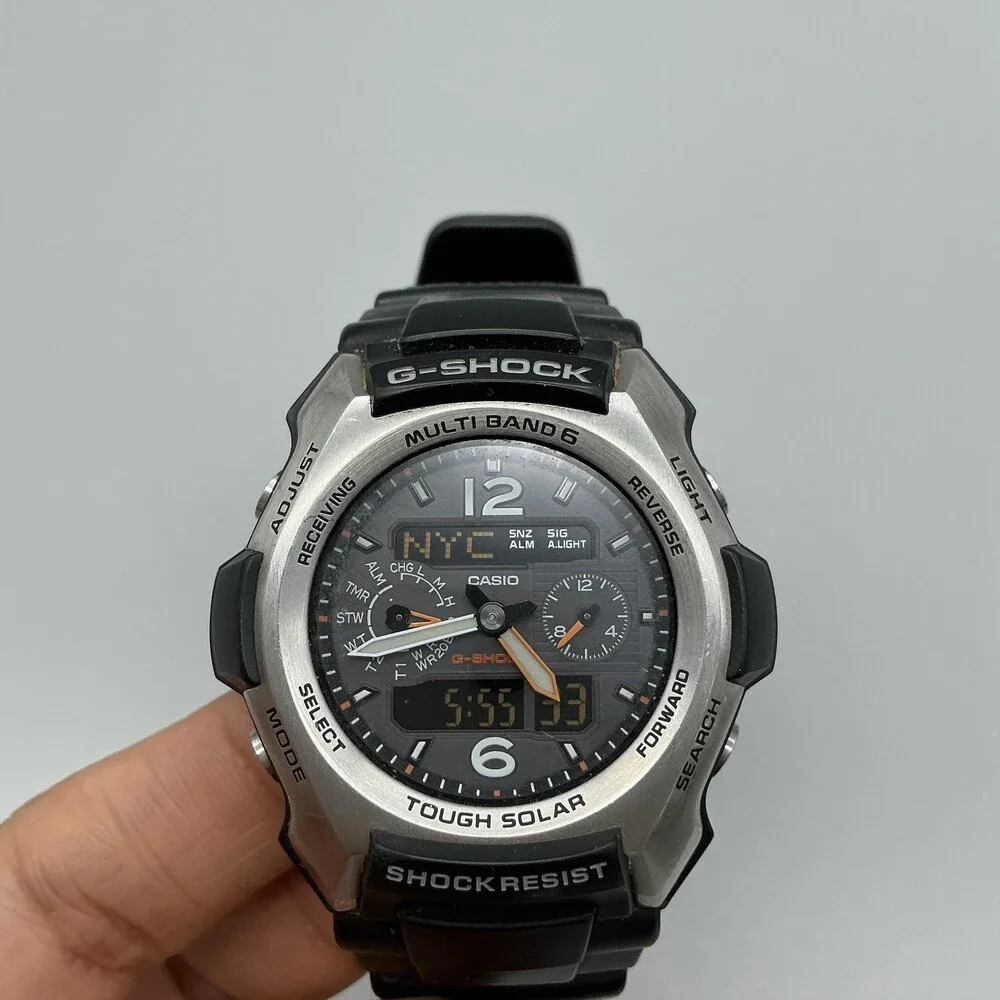 Casio G-Shock GW-2500 Mens Watch 46mm Solar Atomic Black Resin New Capacitor